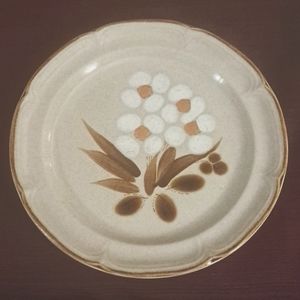 (2) Castlewood by Hearthside Hand Painted Stoneware Dinner Plates